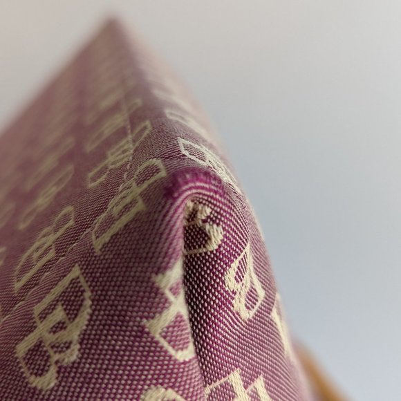 Dooney Burke Pink Leather Canvas Mini Satchel Bag - Picture 9 of 16